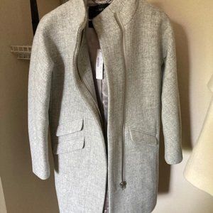 JCrew grey cocoon coat Italian stadium-cloth 00P